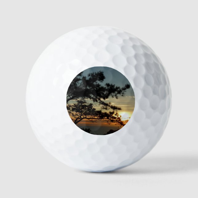 Balles De Golf Tourrey Pine Sunset I California Paysage (Recto)