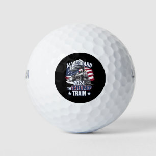Balles De Golf Tous à bord du train Trump Trump 2024 patriotique 