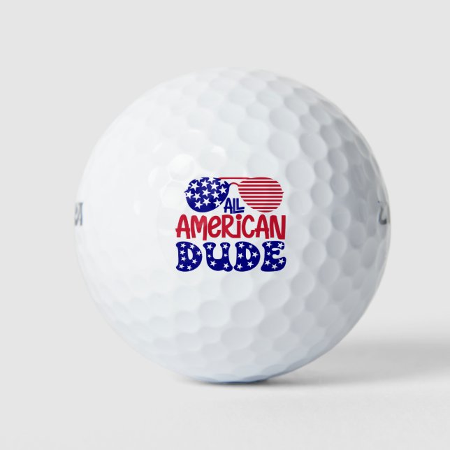 Balles De Golf Tous les mecs américains (Devant)