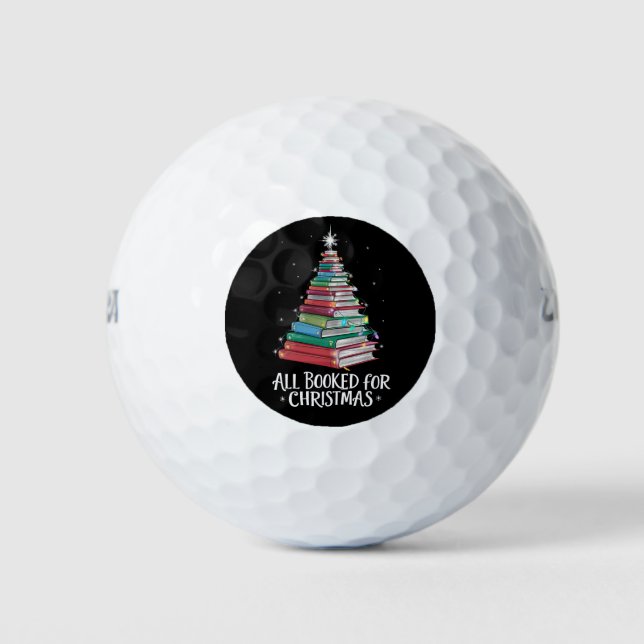 Balles De Golf Tous Réservés Pour Le Bibliothécaire De Noël Xma A (Devant)