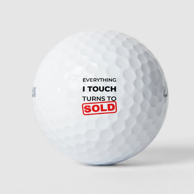 Balles De Golf Tout ce que je touche se vend 2 (Devant)