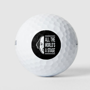 Balles De Golf Toute la scène mondiale Thespian Shakespeare Citat