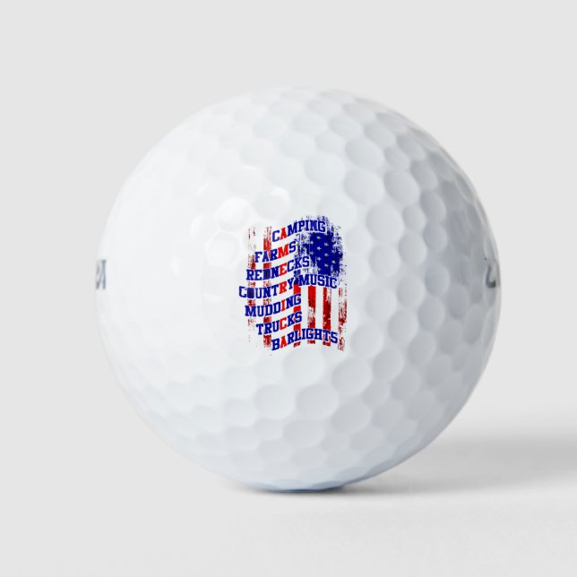 Balles De Golf Toutes les choses d'Amérique (Devant)