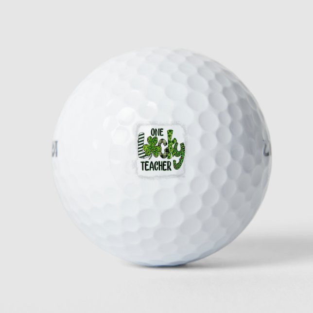 Balles De Golf Tramrock Femme Un Enseignant Chanceux St Patrick (Devant)