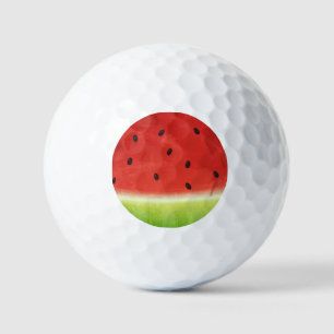 Balles De Golf Tranche géante de pastèque à l'aquarelle mignonne