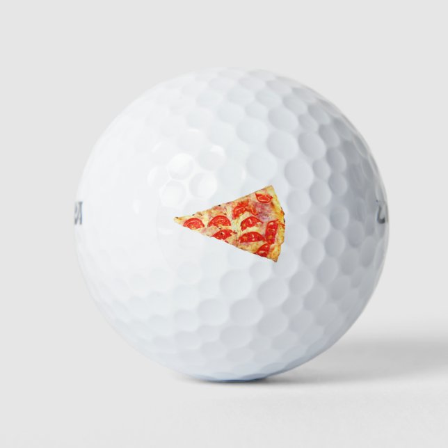 Balles De Golf Tranches De Pepperoni Pizza (Devant)