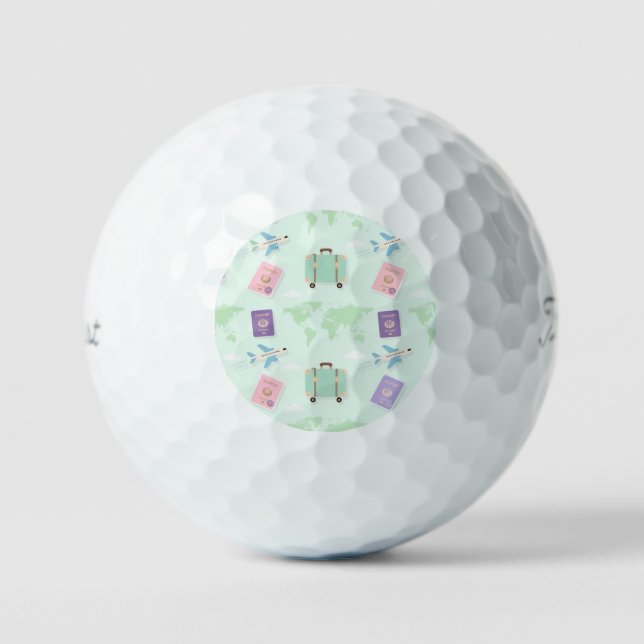 Balles De Golf Travel Doodle Golf Balls (Recto)