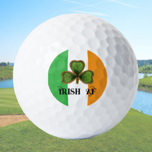 Balles De Golf Trèfle irlandais vintage vert St Patrick AF Jour d