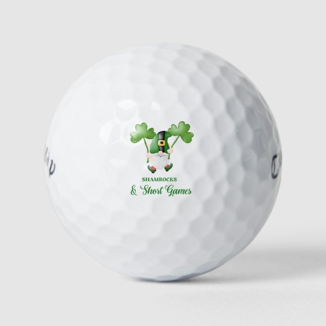 Balles De Golf 'Trèfles et parties courtes' : un St. Patrick's Da (Devant)