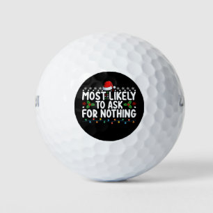 Balles De Golf Très Probable De Demander Rien Père Noël Christmas