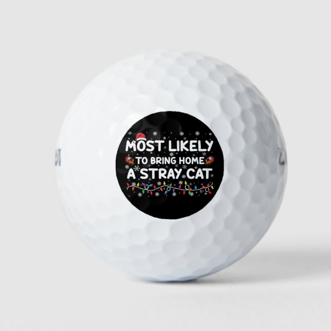 Balles De Golf Très Probable De Ramener À La Maison Un Chat Fou N (Devant)
