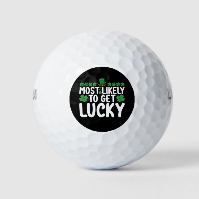 Balles De Golf Très Probable d'obtenir Lucky St Patrick's Day Irl (Devant)