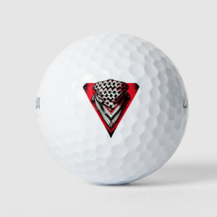 Balles De Golf Triangle rouge inversé keffiyeh