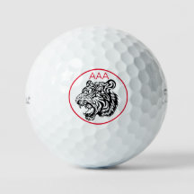 TRIBAL TIGER ROARARM MONOGRAM DE GOLF BALL SUR MES