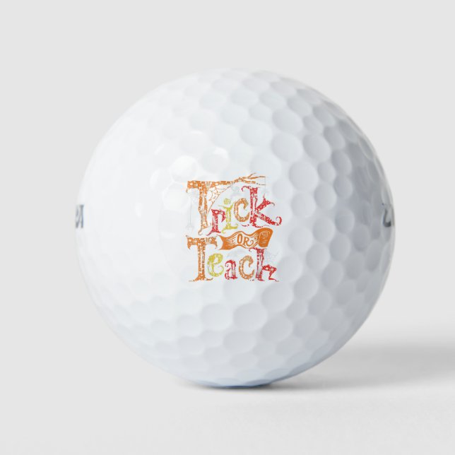Balles De Golf Trick Ou Enseignant Drôle Enseignant Costume Hallo (Devant)