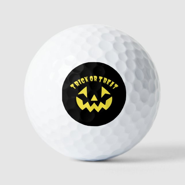 Balles De Golf Trick Ou Treat Jack O'Lantern Halloween (Recto)