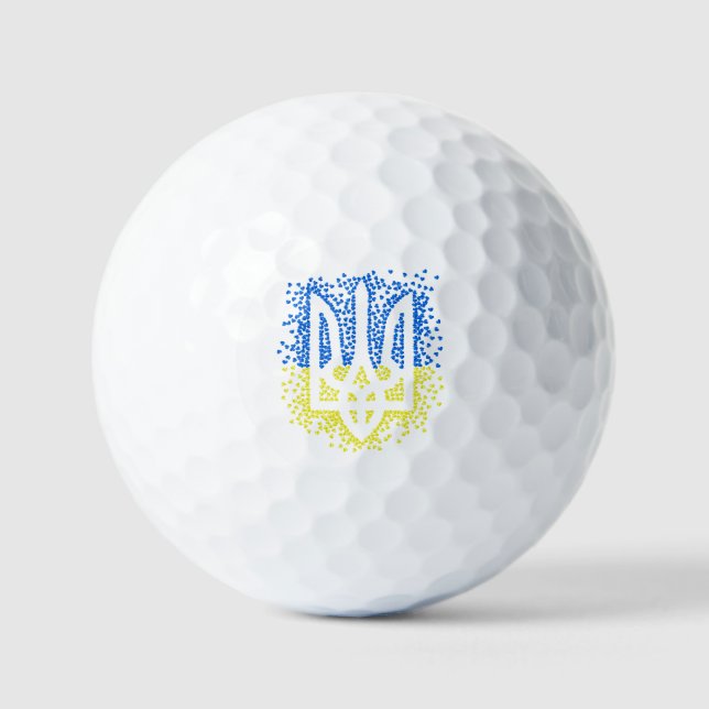 Balles De Golf Trident de l'emblème ukrainien tryzub dispersant l (Recto)