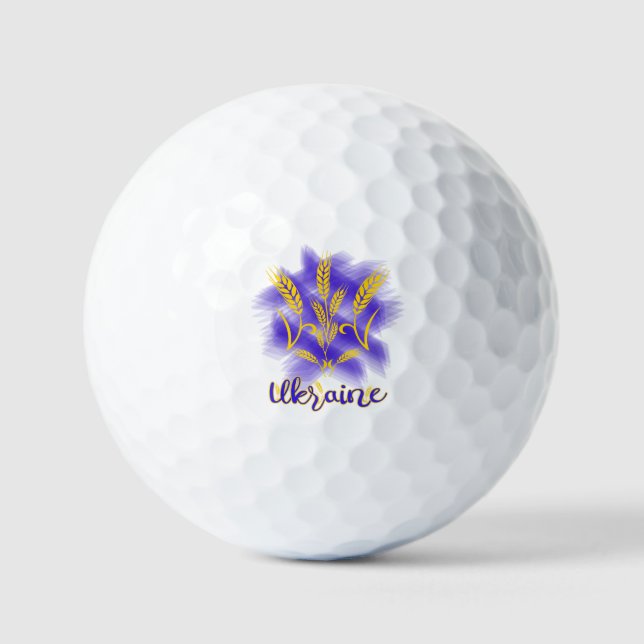 Balles De Golf Trident ukrainien fait d'épi de blé (Recto)