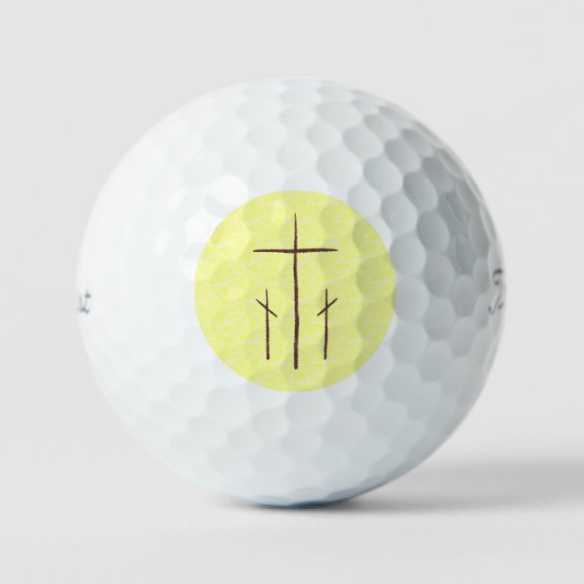 Balles De Golf Trois croix sur le calvaire (Recto)