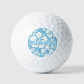 Balles De Golf Tropical Blue Beach FLowers