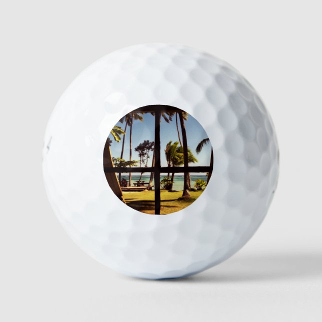 Balles De Golf Tropical Fiji Beach Scene be6 gbcna (Devant)