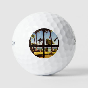 Balles De Golf Tropical Fiji Beach Scene ssf gbcna