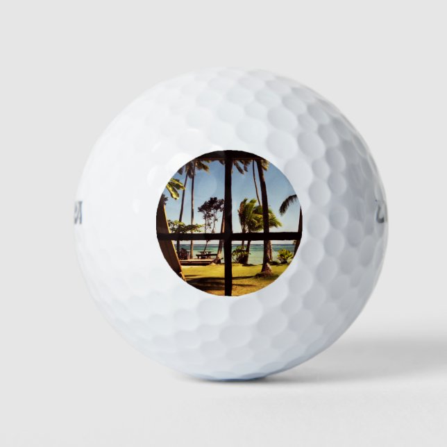 Balles De Golf Tropical Fiji Beach Scene wu gbcna (Devant)