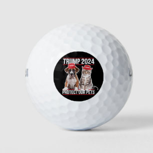 Balles De Golf Trump 2024 Protégeons Nos Animaux de Compagnie Cha