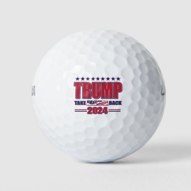 Balles De Golf Trump-2024-Reprendre l'Amérique (Devant)