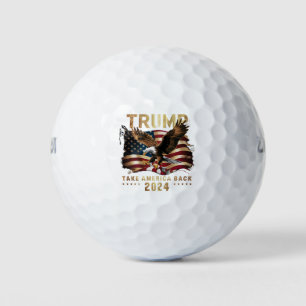 Balles De Golf Trump 2024 Reprendre l'Amérique Drapeau américain