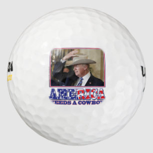 BALLES DE GOLF TRUMP-AMERICA-COWBOY