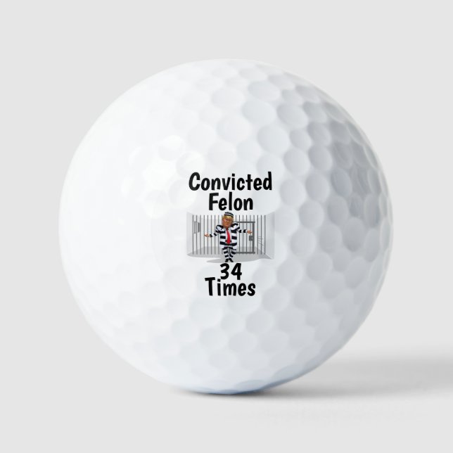 Balles De Golf Trump condamné Felon Golf Ball (Recto)