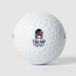 Balles De Golf Trump Girl Messy Bun Trump 2024 Election American