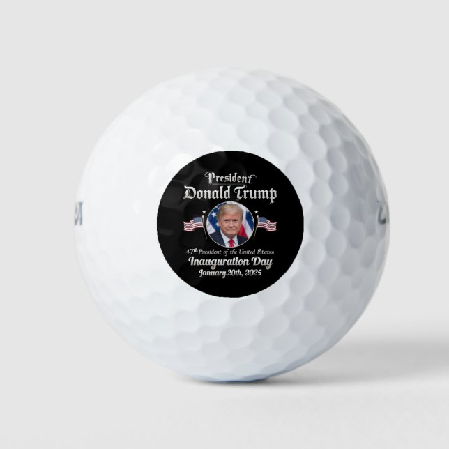 Balles De Golf Trump Inauguration Day 2025 47th USA President (Devant)