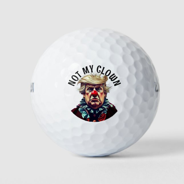 Balles De Golf Trump n'est pas mon clown (Devant)
