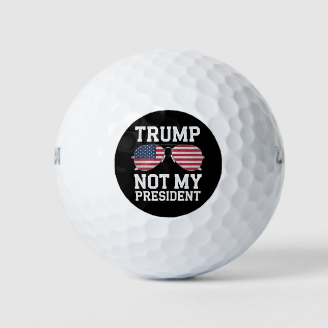 Balles De Golf Trump, pas mon président contre Trump (Devant)
