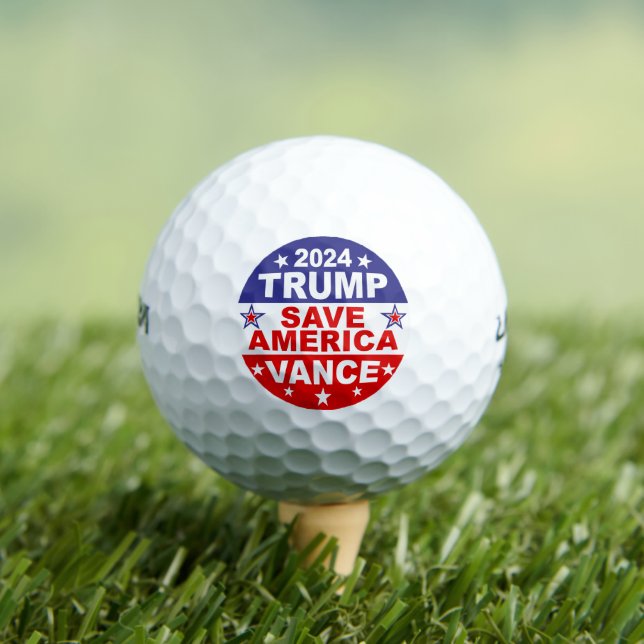 BALLES DE GOLF TRUMP VANCE 2024 SAVE AMERICA