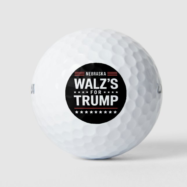 Balles De Golf Trump Vance Walz pour Trump Nebraska (Devant)
