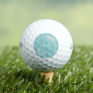 Balles De Golf Turquoise Elegant Damask Golf Balls