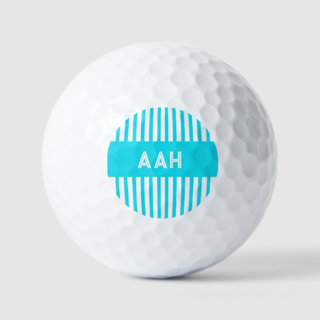 Balles De Golf Turquoise strié (Recto)