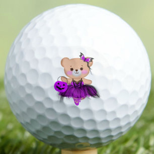 Balles De Golf Tutu Cute to Spook ! Sorcière Ours Teddy Ballerina