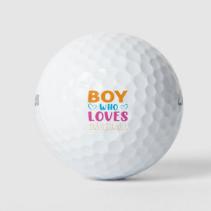 Balles De Golf Typographe de base-ball de Just a Boy who Loves