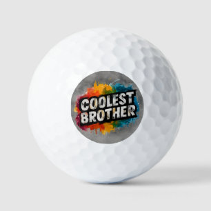 Balles De Golf Typographie du FRÈRE le plus froid avec éclaboussu