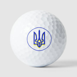 Balles De Golf Ukraine Bleu Jaune Trident