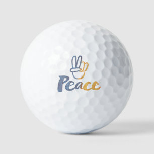 Balles De Golf Ukrainien - Symbole de PAIX Signe V Symbole Ukrain