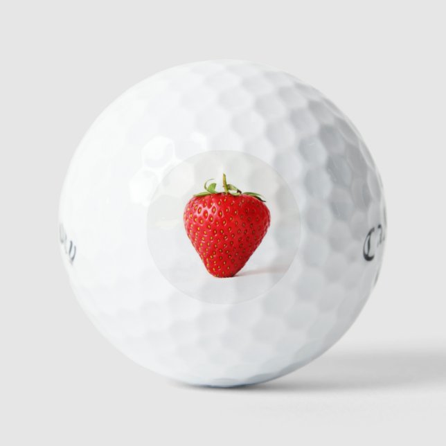 Balles De Golf Un css de fraise rouge gbcna (Recto)