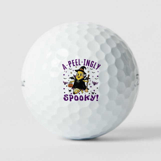 Balles De Golf Un design banane d'Halloween Éffrayant (Recto)