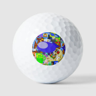 Balles De Golf Un joyeux dessin de vaisseau spatial