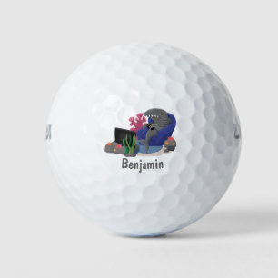 Balles De Golf Un requin drôle en regardant la bande dessinée de