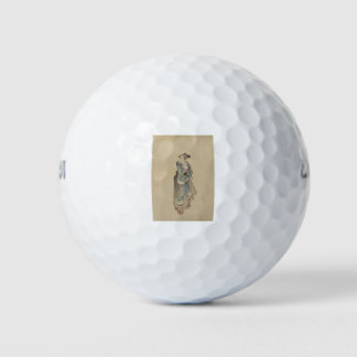 Balles De Golf Une femme marche - Hokusai Katsushika - 1850